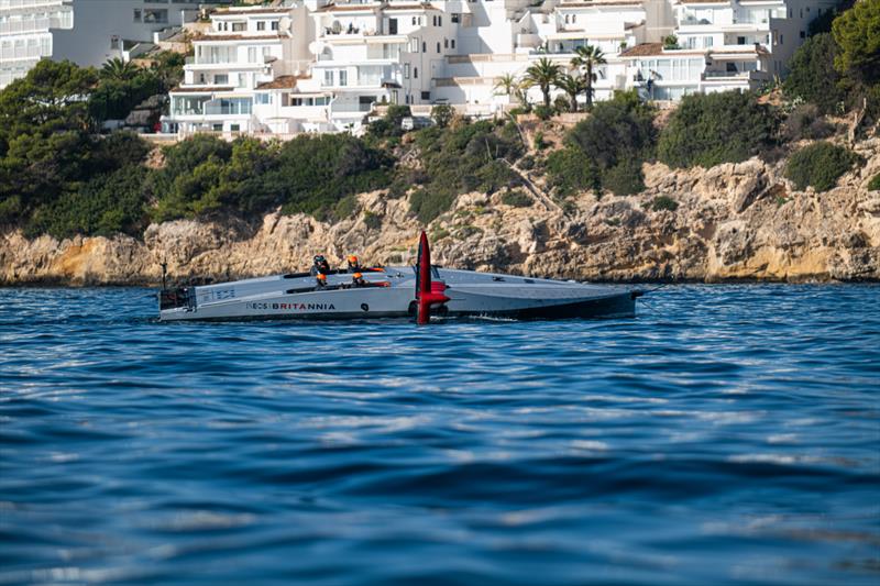 INEOS Britannia - Tow Test #2 - November 24, 2022 - Majorca photo copyright Ugo Fonolla / America's Cup taken at Royal Yacht Squadron and featuring the AC40 class