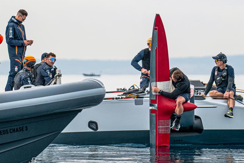 INEOS Britannia - Tow testing - December 7, 2022 - Mallorca photo copyright Ugo Fonolla / America's Cup taken at Royal Yacht Squadron and featuring the AC40 class