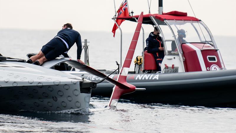 INEOS Britannia - Tow testing - December 7, 2022 - Mallorca photo copyright Ugo Fonolla / America's Cup taken at Royal Yacht Squadron and featuring the AC40 class