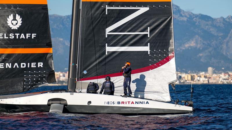 Crew swap - INEOS Britannia  -   LEQ12 - January 12, 2023 - Badia de Palma - Mallorca photo copyright Ugo Fonolla / America's Cup taken at Royal Yacht Squadron and featuring the AC40 class
