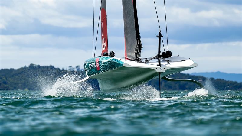 Emirates Team NZ -  AC40-1|LEQ12 - January 18, 2023 - Hauraki Gulf photo copyright Adam Mustill / America's Cup taken at Royal New Zealand Yacht Squadron and featuring the AC40 class