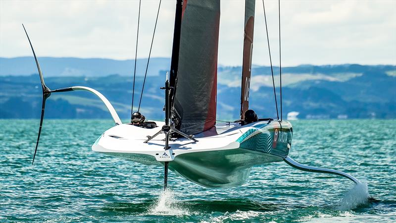 Emirates Team NZ -  AC40-1|LEQ12 - January 18, 2023 - Hauraki Gulf photo copyright Adam Mustill / America's Cup taken at Royal New Zealand Yacht Squadron and featuring the AC40 class