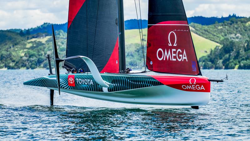 Emirates Team NZ -  AC40-1|LEQ12 - January 18, 2023 - Hauraki Gulf photo copyright Adam Mustill / America's Cup taken at Royal New Zealand Yacht Squadron and featuring the AC40 class