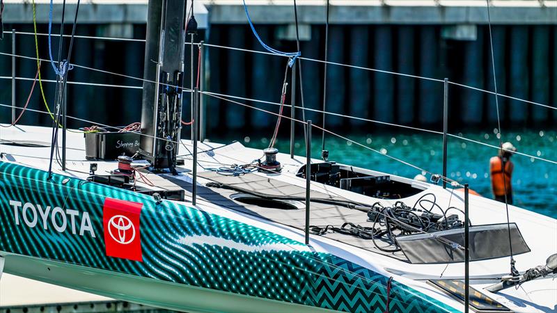 Pre launch cockpits - Emirates Team NZ -  AC40-1|LEQ12 - January 20, 2023 - Hauraki Gulf photo copyright Adam Mustill / America's Cup taken at Royal New Zealand Yacht Squadron and featuring the AC40 class