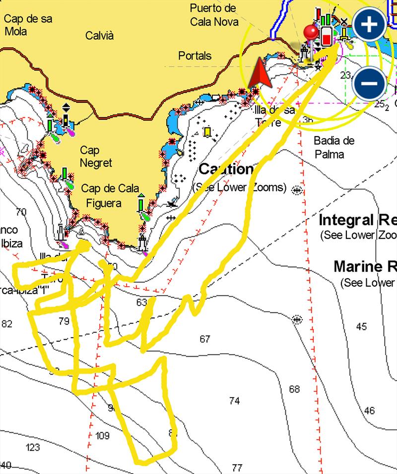 GPS Track - INEOS Britannia  -   LEQ12 - January 31, 2023 - Badia de Palma - Mallorca - photo © AC37 Joint Recon