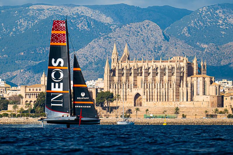 INEOS Britannia  -   LEQ12 - February 1, 2023 - Badia de Palma - Mallorca photo copyright Ugo Fonolla / America's Cup taken at Royal Yacht Squadron and featuring the AC40 class