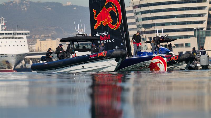 Alinghi Red Bull Racing - AC40 - Day 4 - February 17, 2023 photo copyright Alex Carabi / America's Cup taken at Société Nautique de Genève and featuring the AC40 class