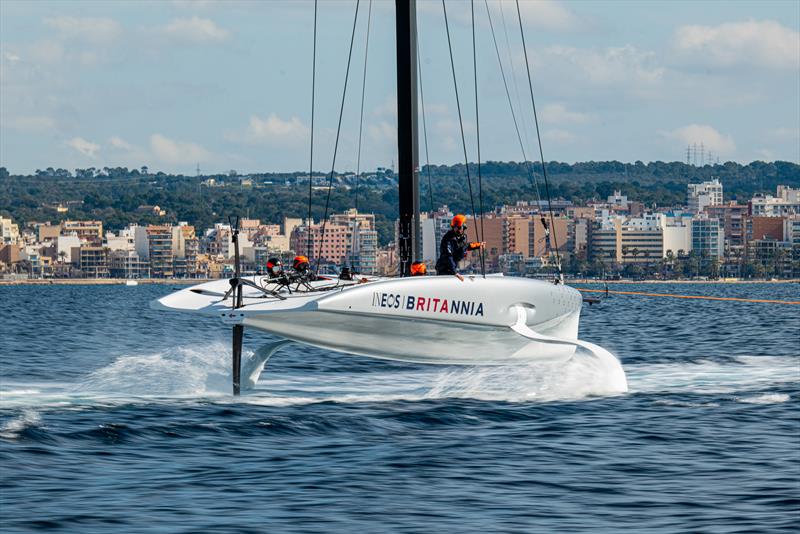 Athena - AC40-2 - INEOS Britannia - AC40 - Day 2 -  February 15, 2023 photo copyright Ugo Fonolla / America's Cup taken at Royal Yacht Squadron and featuring the AC40 class