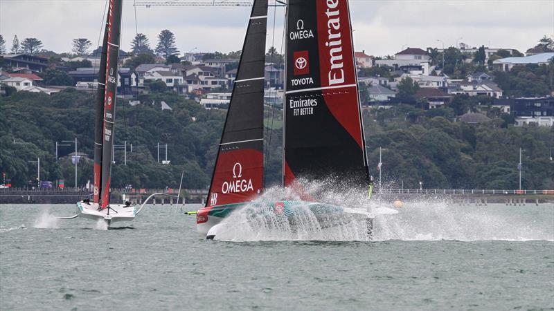 Emirates Team New Zealand  -  LEQ12 and AC40 - Day 21 - February 27, 2023 - Waitemata Harbour, Auckland NZ - photo © Adam Mustill / America's Cup