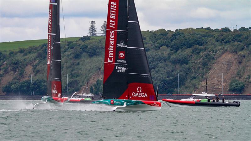 Emirates Team New Zealand  -  LEQ12 and AC40 - Day 21 - February 27, 2023 - Waitemata Harbour, Auckland NZ - photo © Adam Mustill / America's Cup