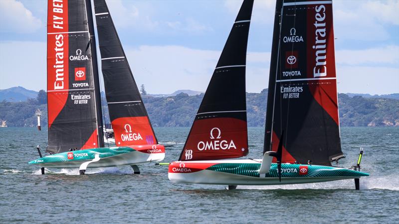 Emirates Team New Zealand  -  LEQ12 and AC40 - Day 22 - February 28, 2023 - Waitemata Harbour, Auckland NZ - photo © Richard Gladwell - Sail-World.com/nz