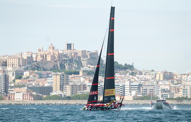 America's Cup Luna Rossa Prada Pirelli - Prototype LEQ12 - April 25, 2023 photo copyright Ivo Rovira / America'sCup taken at Circolo della Vela Sicilia and featuring the AC40 class