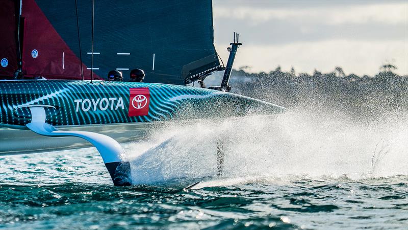 Emirates Team New Zealand - AC40 - Day 5, May 16, 2023 photo copyright Adam Mustill/America's Cup taken at Royal New Zealand Yacht Squadron and featuring the AC40 class