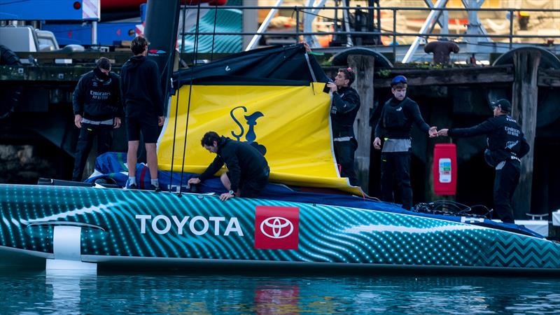 Emirates Team New Zealand - AC40 - LEQ12 - Day 24, May 23, 2023 photo copyright Adam Mustill / America's Cup taken at Royal New Zealand Yacht Squadron and featuring the AC40 class