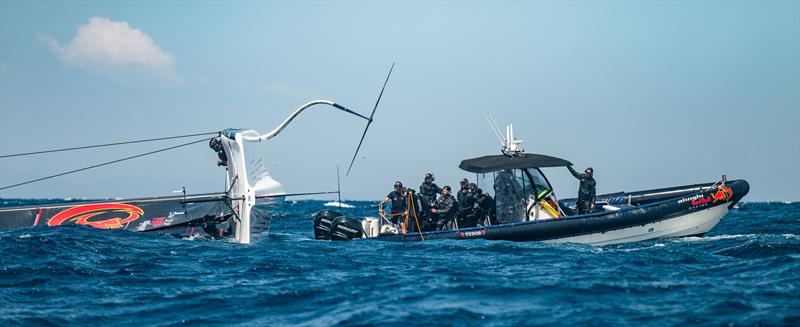 Alinghi Red Bull Racing -  AC40-LEQ12 - Day 27 - May 18, 2023 - Barcelona - photo © Alex Carabi / America's Cup