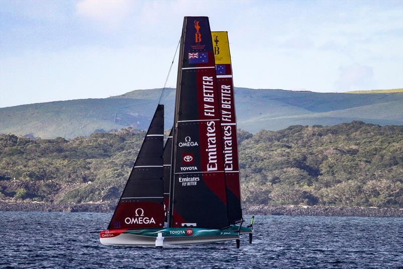 Emirates Team New Zealand - AC40 and the LEQ12 - Day 25, May 26, 2023 photo copyright Richard Gladwell - Sail-World.com/nz taken at Royal New Zealand Yacht Squadron and featuring the AC40 class