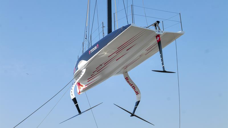 Alinghi Red Bull Racing -  AC40-7 launch and tow test - Day 2 - May 24, 2023 - Barcelona - photo © Alex Carabi / America's Cup