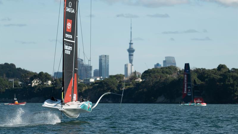 Emirates Team New Zealand - LEQ12 - Day 26, May 26, 2023 photo copyright Adam Mustill / America's Cup taken at Royal New Zealand Yacht Squadron and featuring the AC40 class