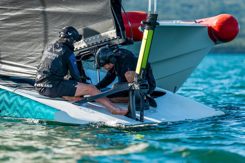 Emirates Team New Zealand - LEQ12 - Day 26, May 26, 2023 photo copyright Adam Mustill / America's Cup taken at Royal New Zealand Yacht Squadron and featuring the AC40 class