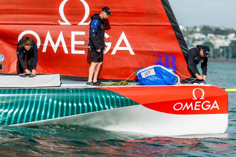 Emirates Team New Zealand - LEQ12 - Day 30, June 1, 2023 photo copyright Adam Mustill / America's Cup taken at Royal New Zealand Yacht Squadron and featuring the AC40 class