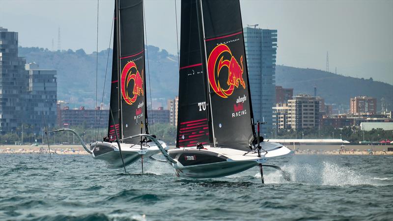 Alinghi Red Bull Racing - LEQ12 and  AC40-7 - Day 31/3, June 5, 2023 - photo © Alex Carabi / America's Cup