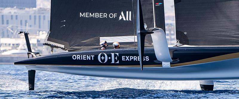 Orient Express Racing Team - AC40-OD - Day 01 - Barcelona - August 22, 2023 photo copyright Martin Keruzore / OERT taken at  and featuring the AC40 class