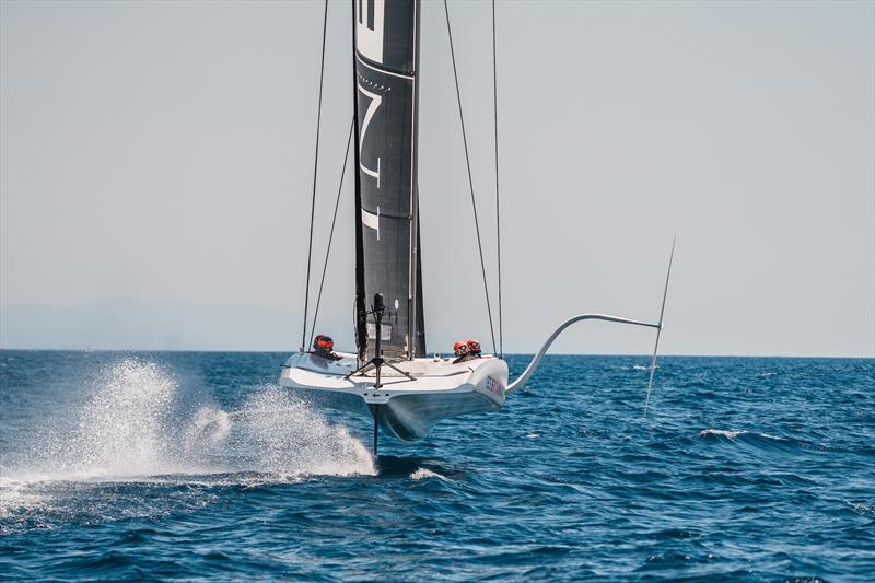 INEOS Britannia are set for the first America's Cup Preliminary Regatta in Vilanova i La Geltrú, Spain photo copyright Cameron Gregory taken at  and featuring the AC40 class