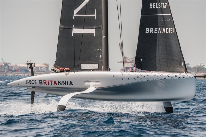 INEOS Britannia are set for the first America's Cup Preliminary Regatta in Vilanova i La Geltrú, Spain photo copyright Cameron Gregory taken at  and featuring the AC40 class