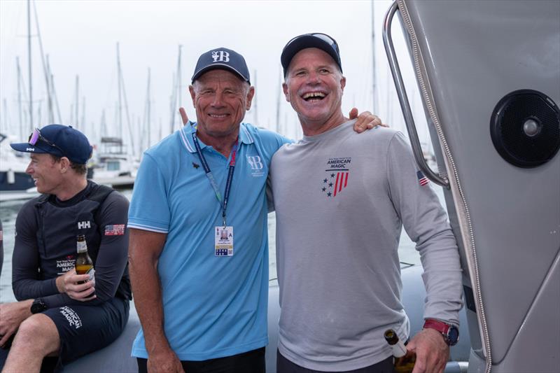 Grant Dalton with Terry Hutchinson - America's Cup Preliminary Regatta - Day 3 -  Vilanova - September 17, 2023 photo copyright America's Cup Media taken at Club Náutic Vilanova and featuring the AC40 class
