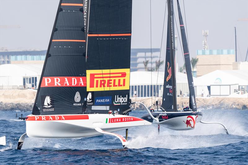 Luna Rossa and Alinghi Red Bull Racing - Practice session - Jeddah, Saudi Arabia - November 27, 2023 - photo © America's Cup Media