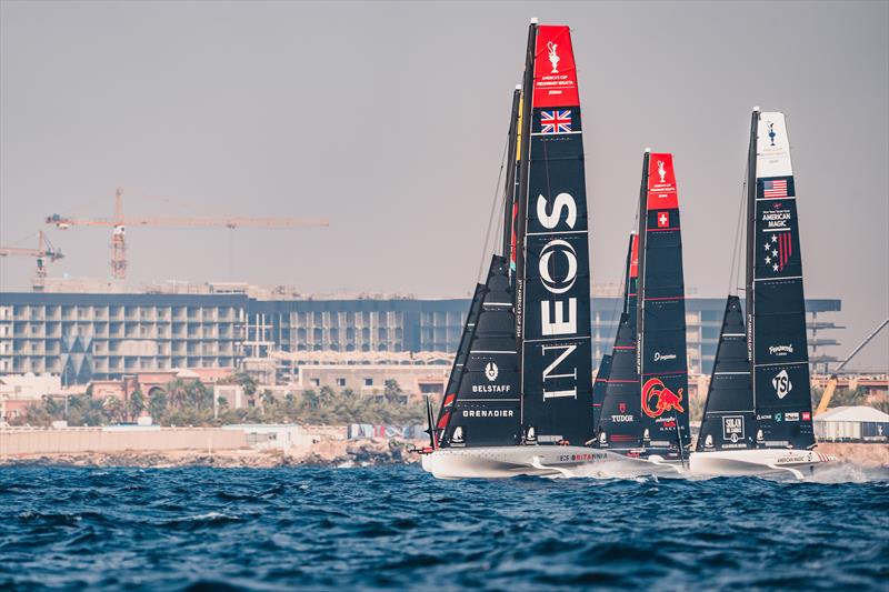 INEOS Britannia during a practice session in Jeddah - photo © Cameron Gregory