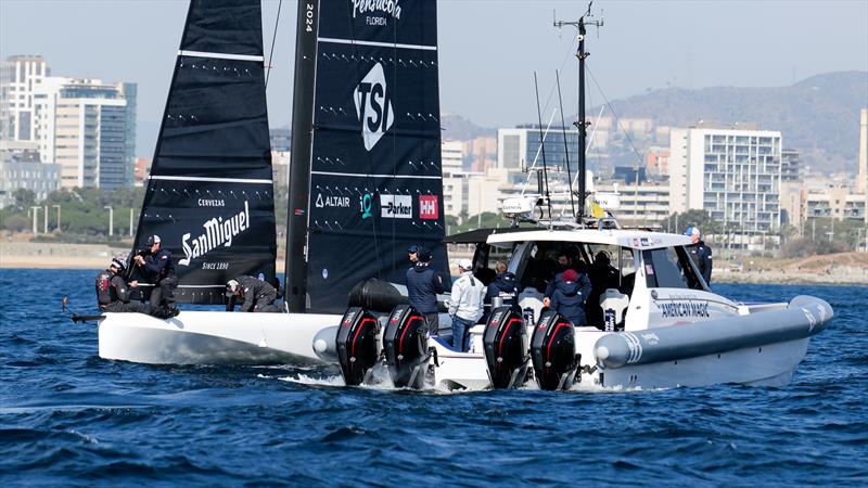 American Magic - AC40 - Day 94 - February 20, 2024 - Barcelona photo copyright Ugo Fonolla / America's Cup taken at New York Yacht Club and featuring the AC40 class