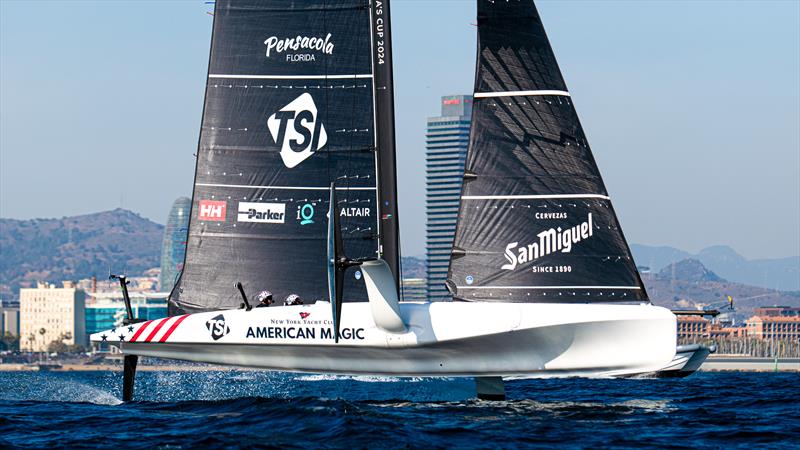 American Magic - AC40 - Day 94 - February 20, 2024 - Barcelona photo copyright Ugo Fonolla / America's Cup taken at New York Yacht Club and featuring the AC40 class