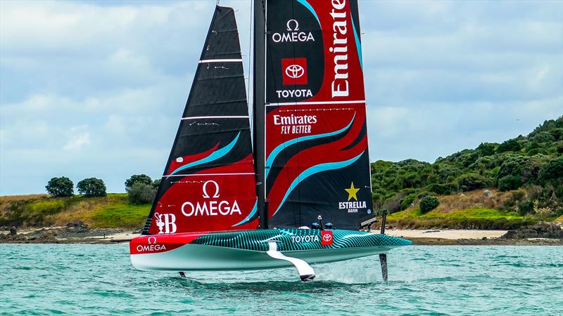 Emirates Team New Zealand - AC40 - Day 66 - February 20, 2024 - Waitemata Harbour/Hauraki Gulf photo copyright Sam Thom/America's Cup taken at Royal New Zealand Yacht Squadron and featuring the AC40 class