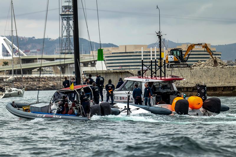 INEOS Britannia - AC40 - Day 34 - February 16, 2024 - Barcelona photo copyright Paul Todd/America's Cup taken at Royal Yacht Squadron and featuring the AC40 class