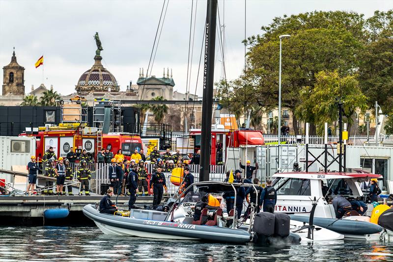 INEOS Britannia - AC40 - Day 34 - February 16, 2024 - Barcelona photo copyright Paul Todd/America's Cup taken at Royal Yacht Squadron and featuring the AC40 class