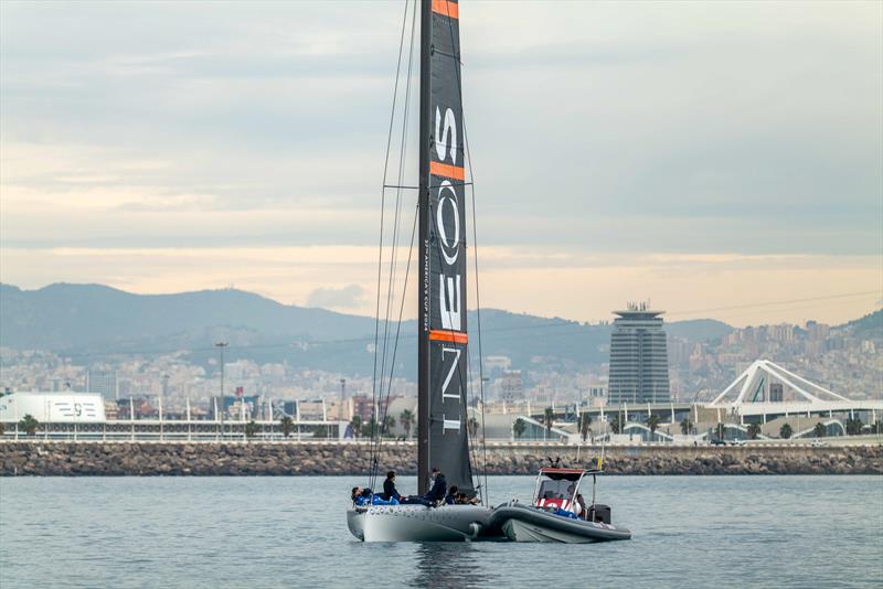 INEOS Britannia - AC40 - Day 2 - January 16, 2024 - Barcelona photo copyright Paul Todd/America's Cup taken at Royal Yacht Squadron and featuring the AC40 class