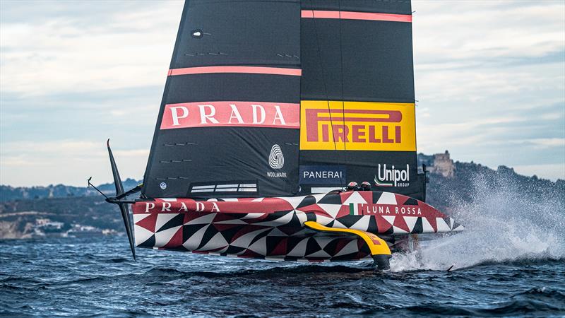 Luna Rossa - AC40 - Day 109 - January 11, 2024 - Cagliari photo copyright Ivo Rovira / America's Cup taken at Circolo della Vela Sicilia and featuring the AC40 class