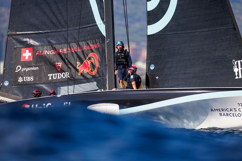UniCredit Youth America's Cup, Race Day 1 - Group A - Alinghi Red Bull Youth Team waiting for the wind as racing is postponed - 17th September 2024 - photo © Alinghi Red Bull Racing / Samo Vidic