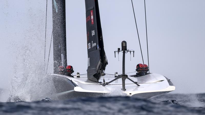 Alinghi Red Bull Racing Youth Team Switzerland on UniCredit Youth America's Cup, Race Day 1 - Group A - 17th September 2024 photo copyright David Maynard / www.alleycatphotographer.com taken at  and featuring the AC40 class