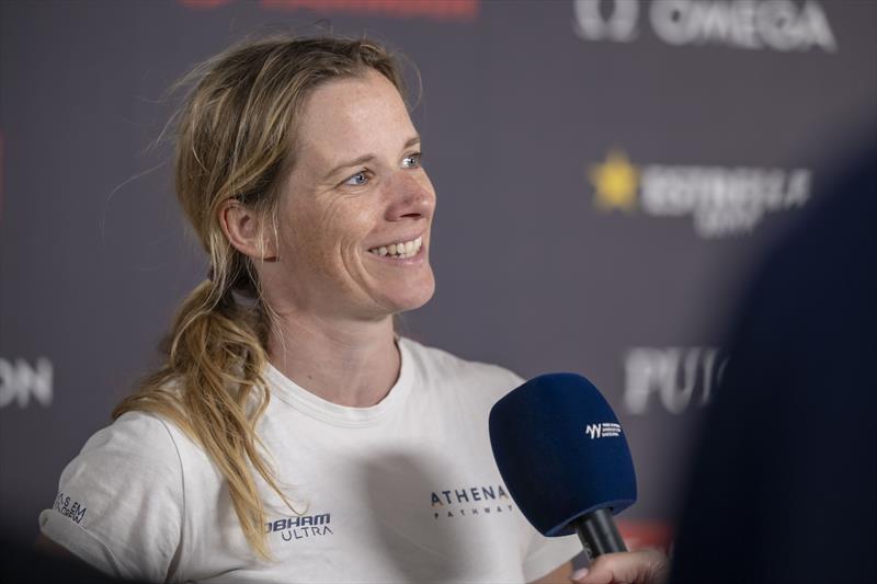 Hannah Mills after the Puig Women's America's Cup Final - October 12, 2024 photo copyright Ricardo Pinto / America's Cup taken at  and featuring the AC40 class