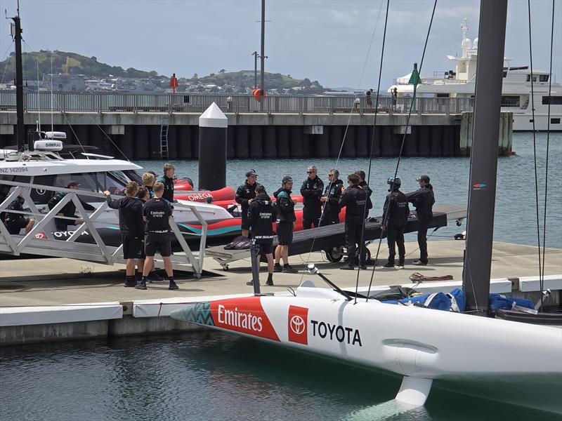 Emirates Team New Zealand - AC40 - October 29, 2025 photo copyright Justin Mitchell www.justinmitchell.co.nz - Instagram: @jl_mitchell_ taken at Royal New Zealand Yacht Squadron and featuring the AC40 class