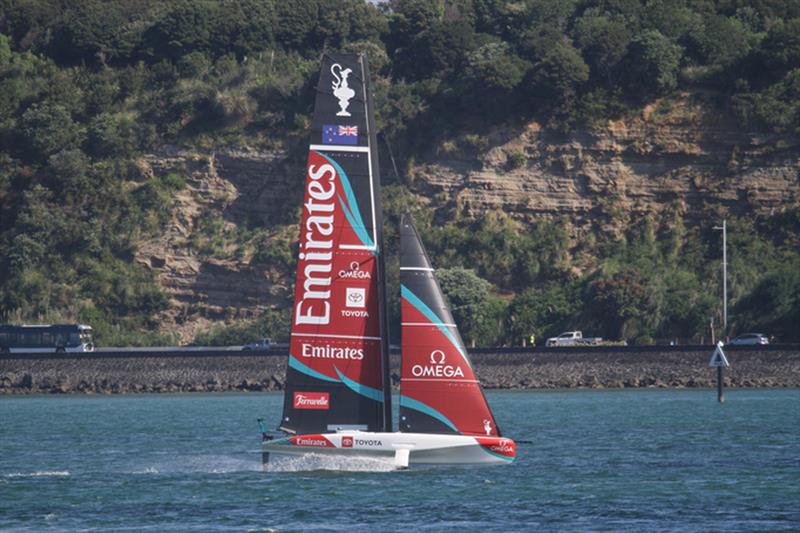 Emirates Team NZ - AC40 returns - two boat training - Auckland - November 20, 2025 photo copyright Richard Gladwell - Sail-World.com/nz taken at Royal New Zealand Yacht Squadron and featuring the AC40 class