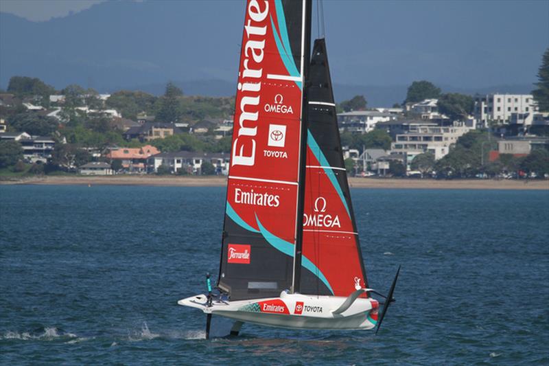Emirates Team NZ - AC40 returns - two boat training - Auckland - November 20, 2025 photo copyright Richard Gladwell - Sail-World.com/nz taken at Royal New Zealand Yacht Squadron and featuring the AC40 class