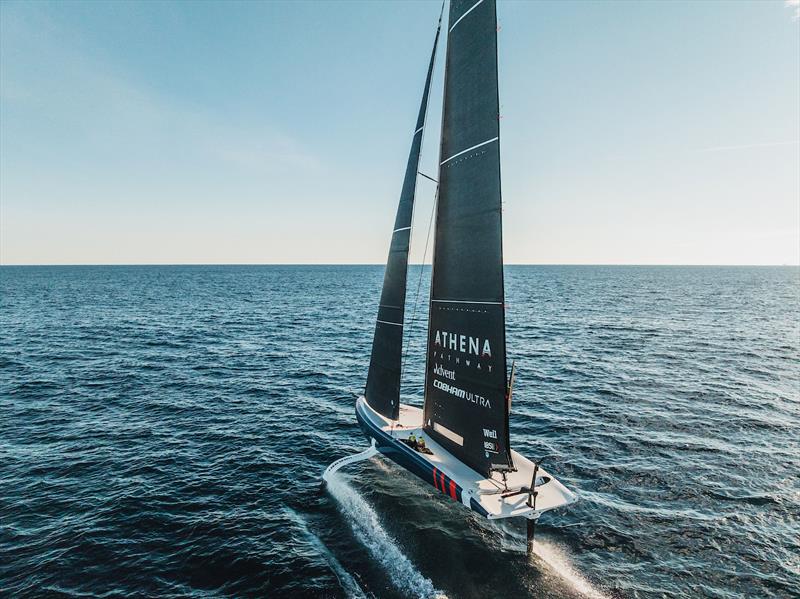 The Athena Pathway squad has been training on its AC40 in Barcelona photo copyright Cameron Gregory / Athena Sports Group taken at  and featuring the AC40 class