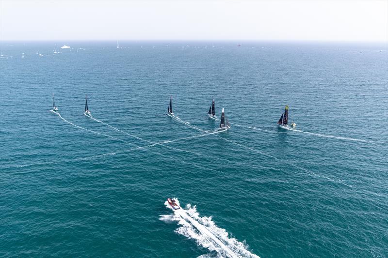 AC40 racing during the lead up to the Louis Vuitton 37th America's Cup - September 17, 2023 photo copyright America's Cup Media taken at Real Club Nautico de Barcelona and featuring the AC40 class