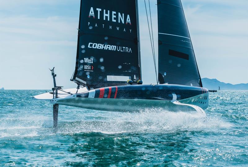 Athena Pathway's AC40 sailing in Cagliari, Sardinia - photo © Cameron Gregory