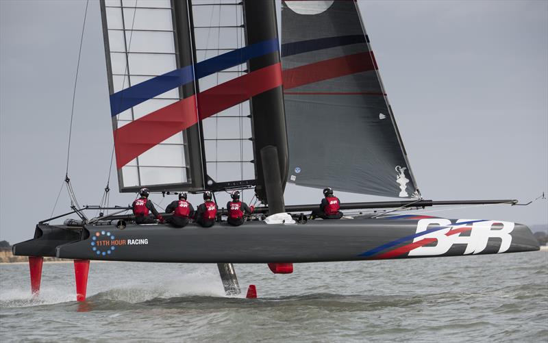 BAR AC45 foiling on the Solent  photo copyright Lloyd Images taken at Royal Yacht Squadron and featuring the AC45 class