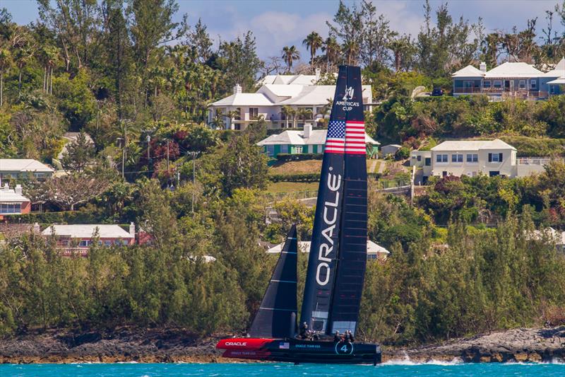 ORACLE TEAM USA take their AC45S for a spin in Great Sound, Bermuda photo copyright ORACLE TEAM USA taken at  and featuring the AC45 class