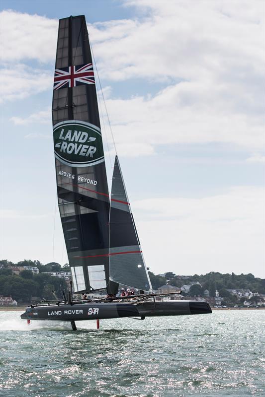 The Land Rover BAR AC45 during a training session photo copyright Land Rover BAR taken at  and featuring the AC45 class